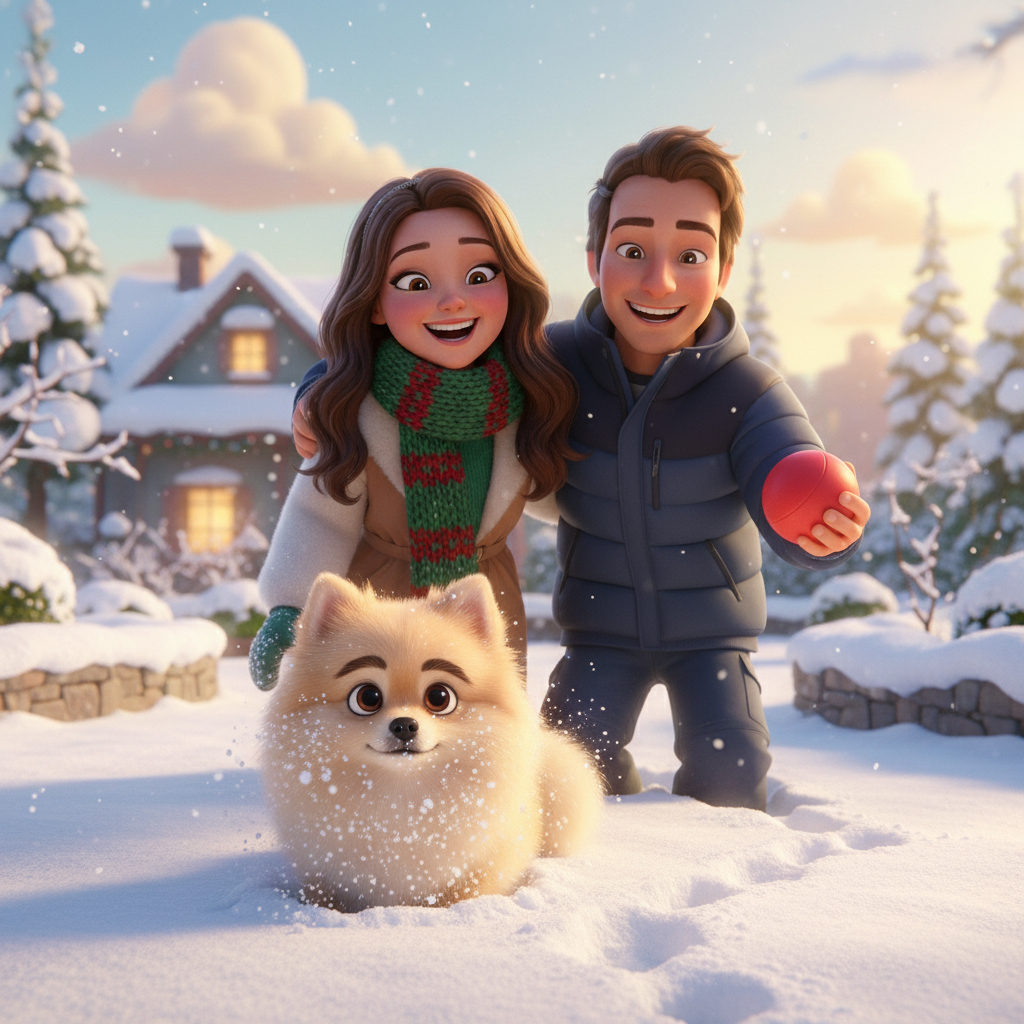 Loonies Sprung in die weiße Pracht